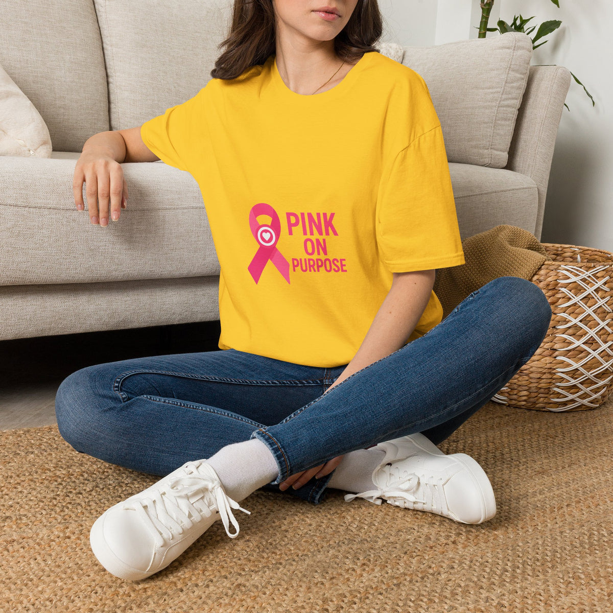 Pink On Purpose T-Shirt — Breast Cancer Awareness Ribbon Tee - Trending Now - October 2026