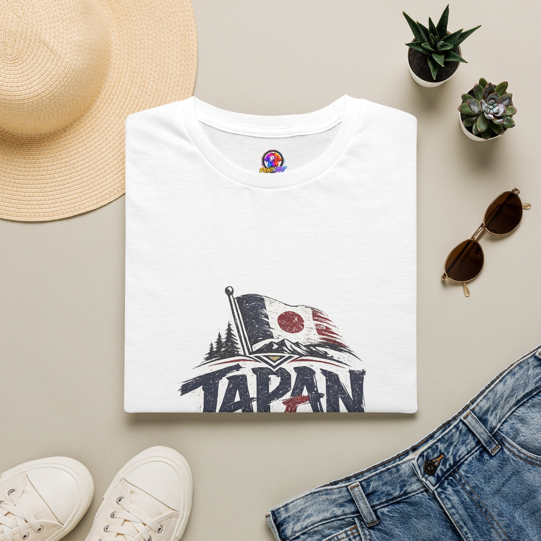 Japan Soccer T-Shirt – Vintage Flag & Crest Football Tee