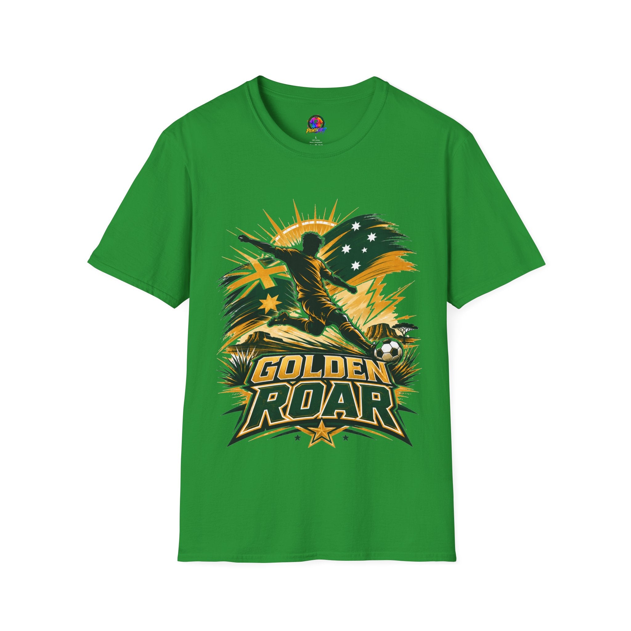 Australia Golden Roar Soccer T-Shirt — Australian Football Fan Tee