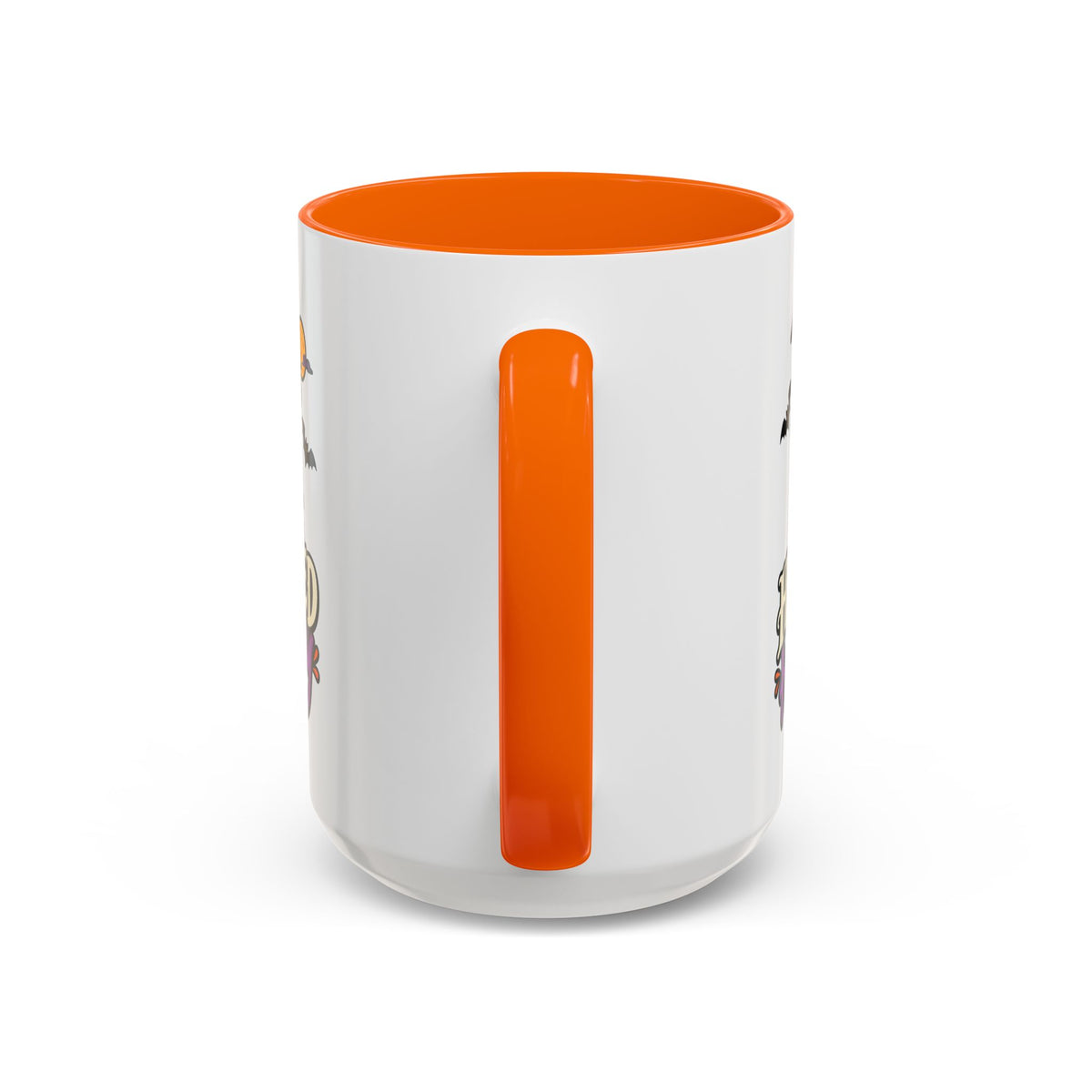 Haunted But Happy Coffee Mug — Halloween Ghost Pumpkin Accent Mug (11/15oz)
