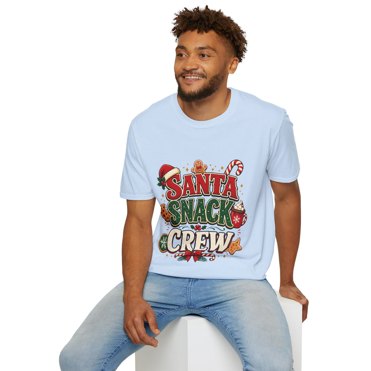 Santa Snack Crew T-Shirt — Christmas Cookie Holiday Tee