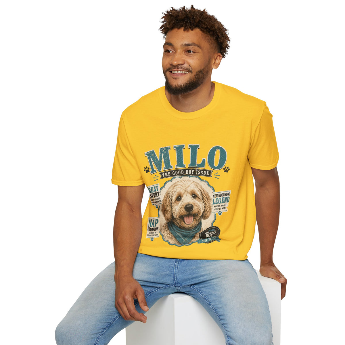 Milo "The Good Boy Issue" Dog Portrait T-Shirt