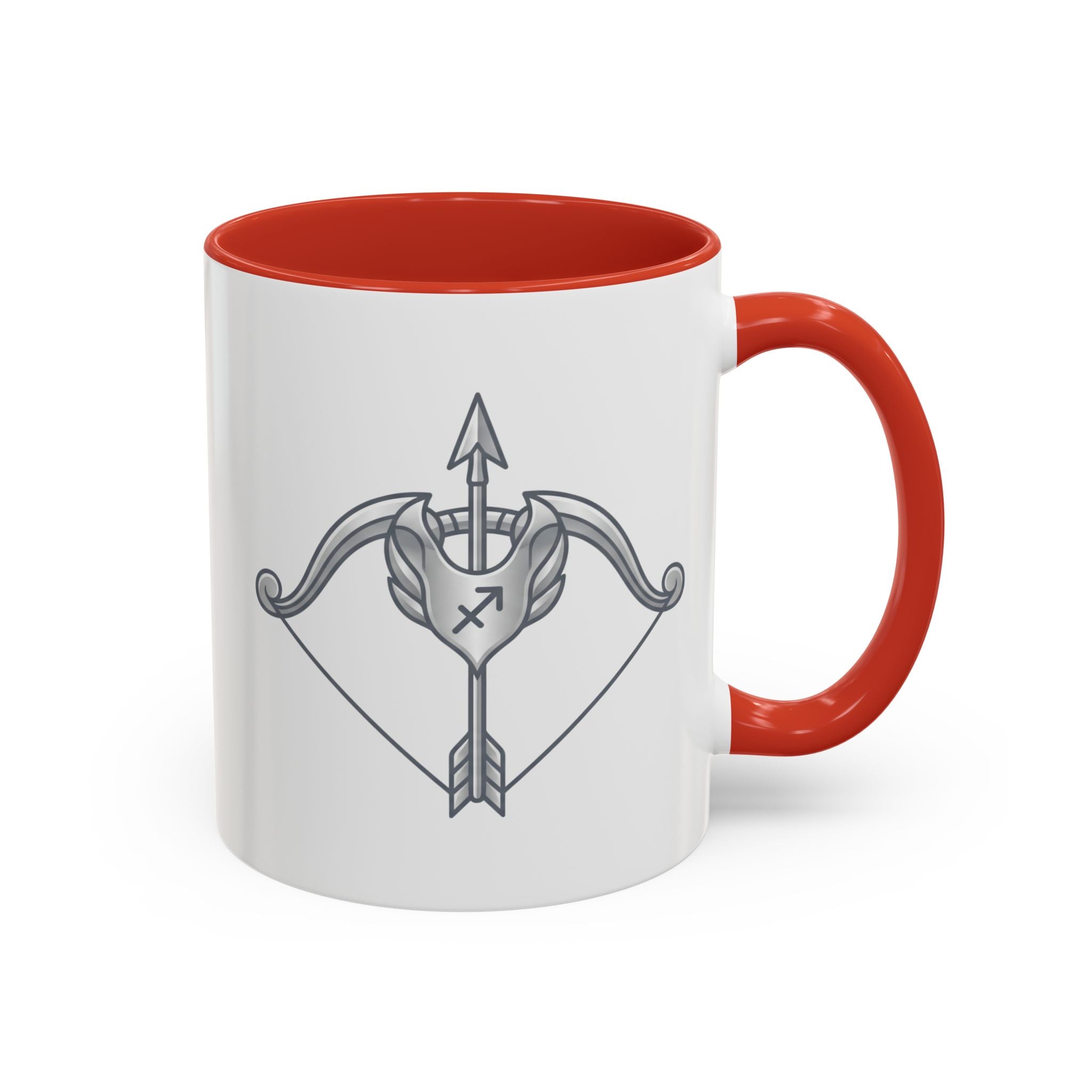 Sagittarius Bow & Arrow Accent Coffee Mug – Zodiac Sagittarius Astrology Gift