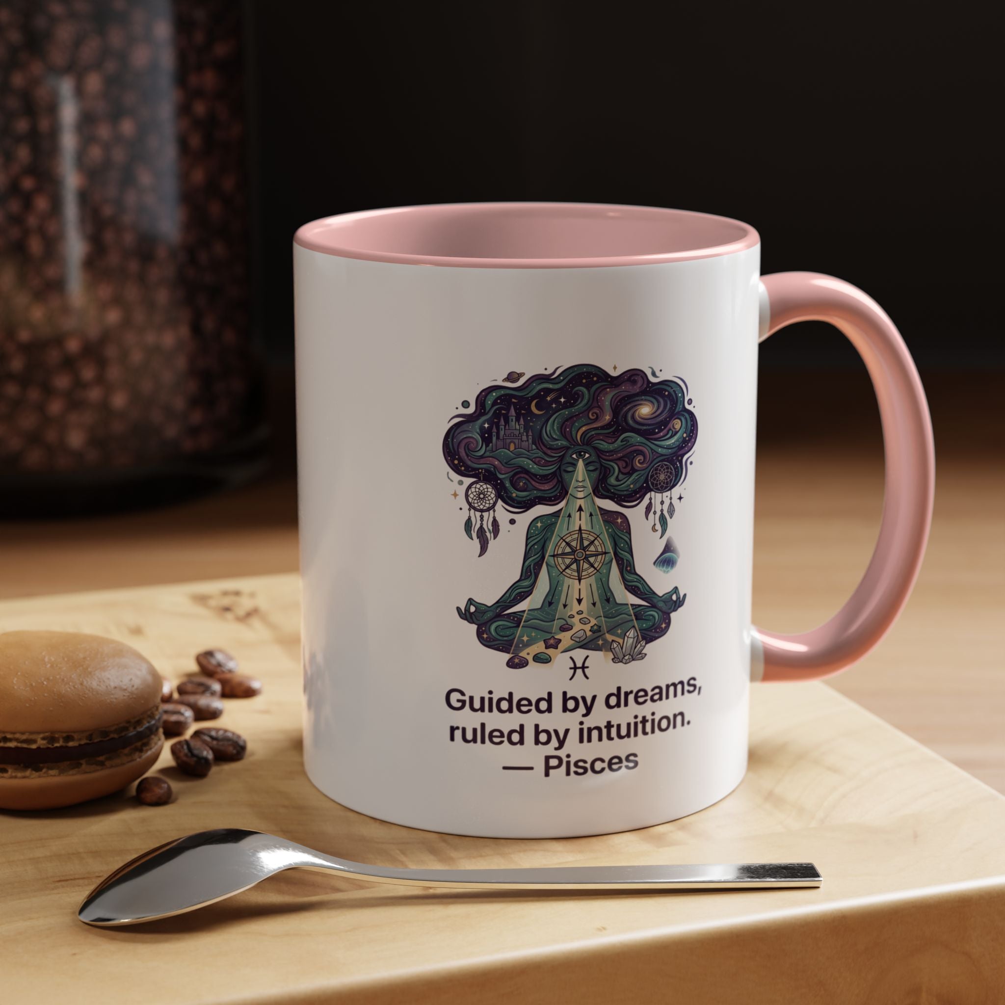 Pisces Zodiac Coffee Mug — "Guided by dreams, ruled by intuition" Accent Mug