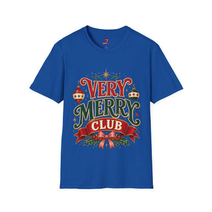 Very Merry Club T-Shirt — Festive Christmas Holiday Tee