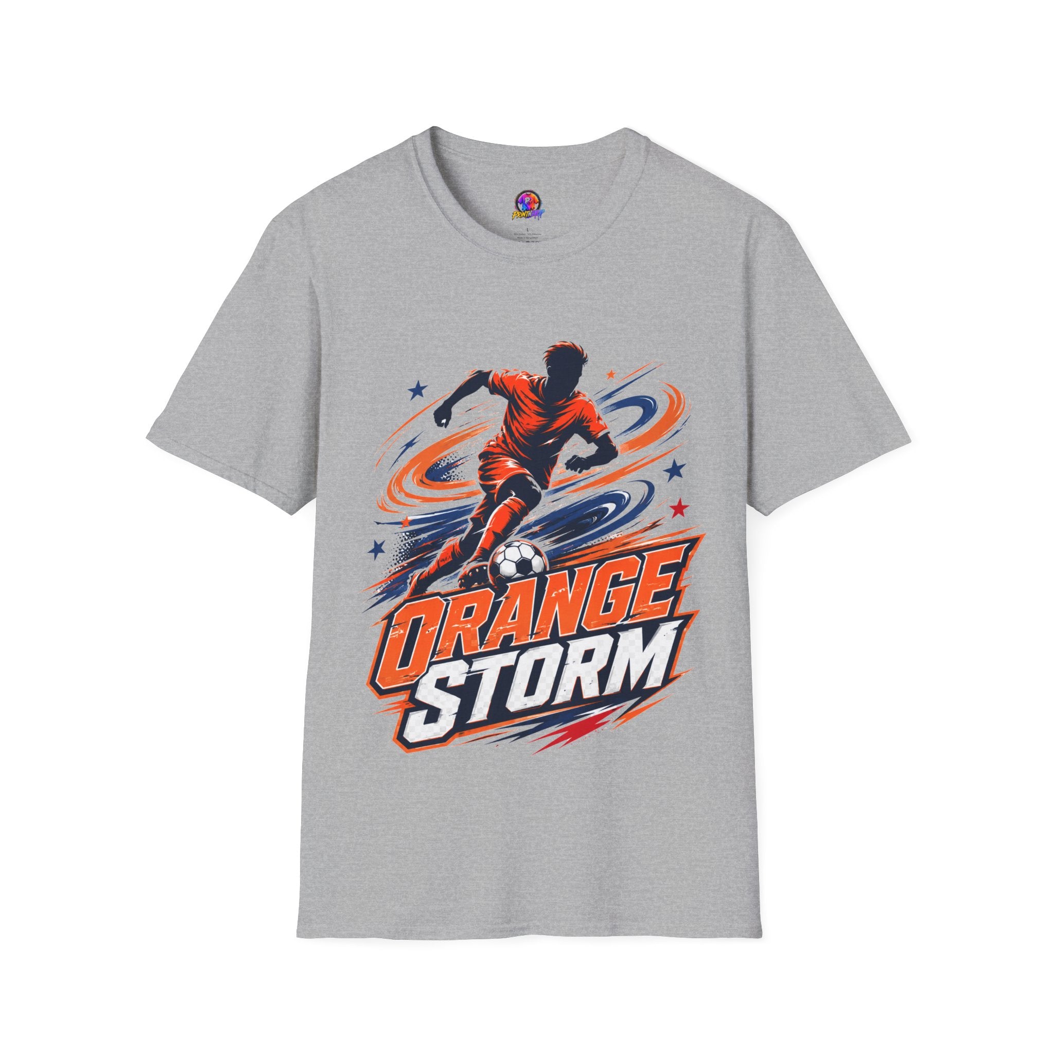 Netherlands Orange Storm Soccer T-Shirt — Dynamic Player Graphic Tee