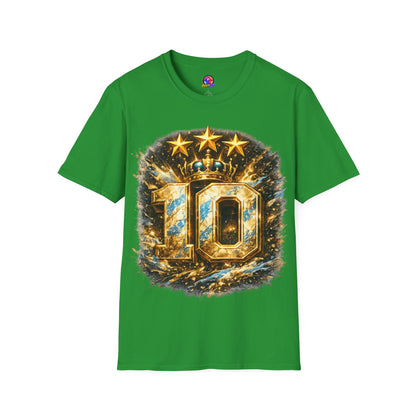 Argentina, MESSI #10 T-Shirt — Gold Crown '10' Victory Graphic Tee