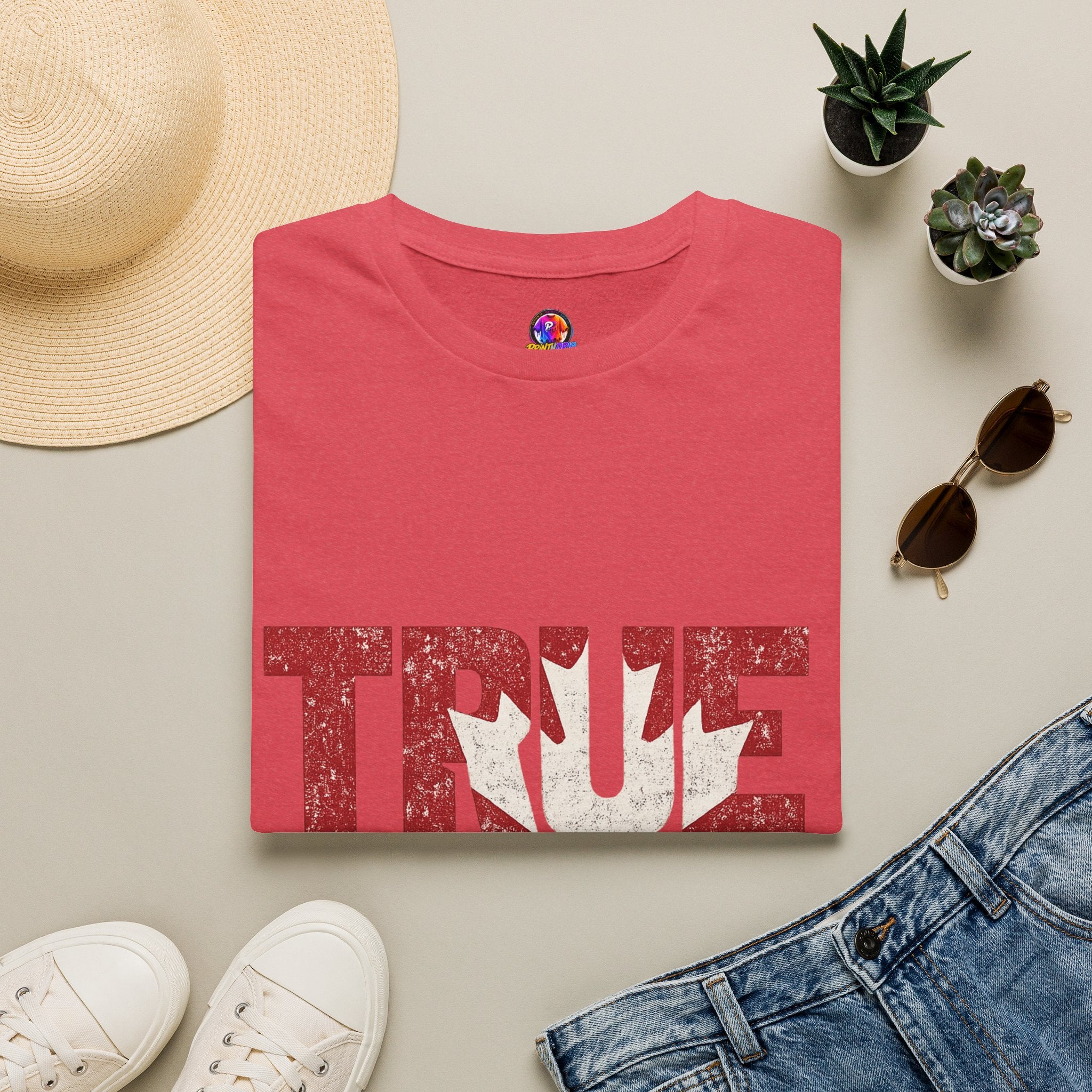 Canada True North Football T-Shirt — Vintage Canadian Leafs Sports Tee