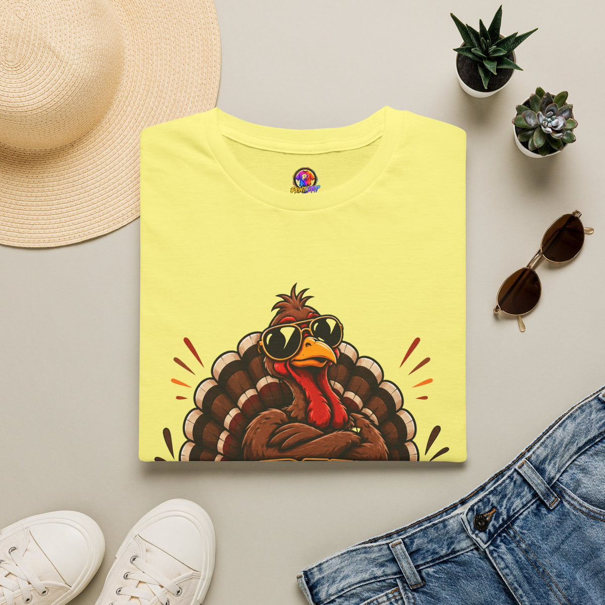 Thanksgiving T-Shirt Turkey With Attitude T-Shirt — Funny Thanksgiving Turkey Graphic Tee