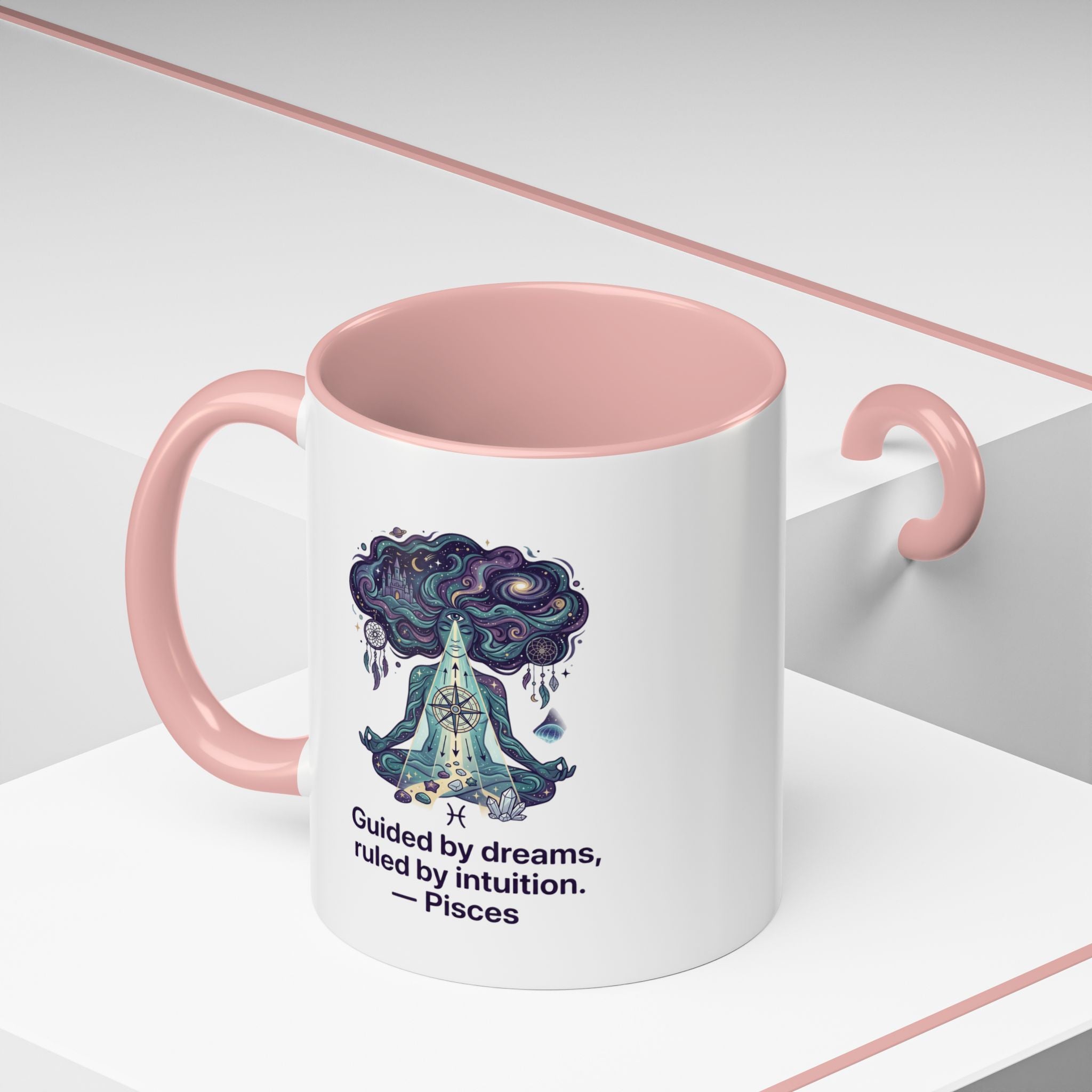Pisces Zodiac Coffee Mug — "Guided by dreams, ruled by intuition" Accent Mug