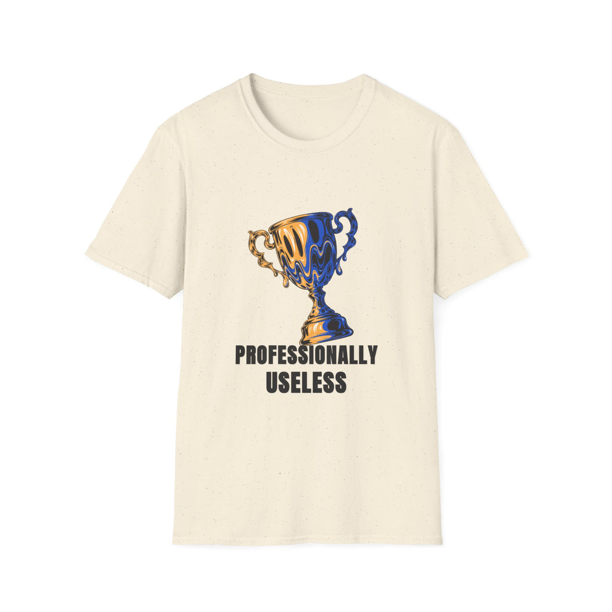 Professionally Useless T-Shirt — Retro Melting Trophy Graphic Tee - Trending Now - August 2026