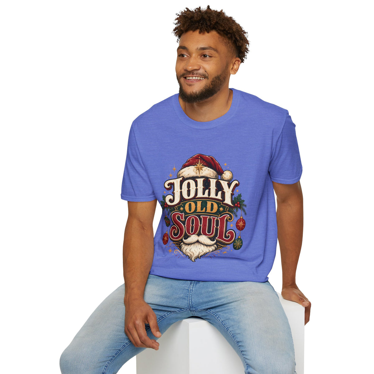 Jolly Old Soul T-Shirt — Vintage Santa Holiday Graphic Tee