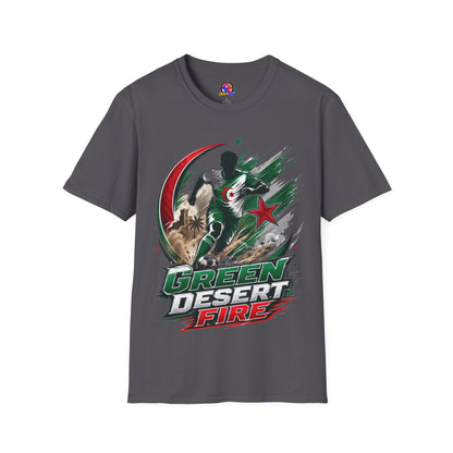 Algeria Football Fan Tee — "Green Desert Fire" Soccer Shirt