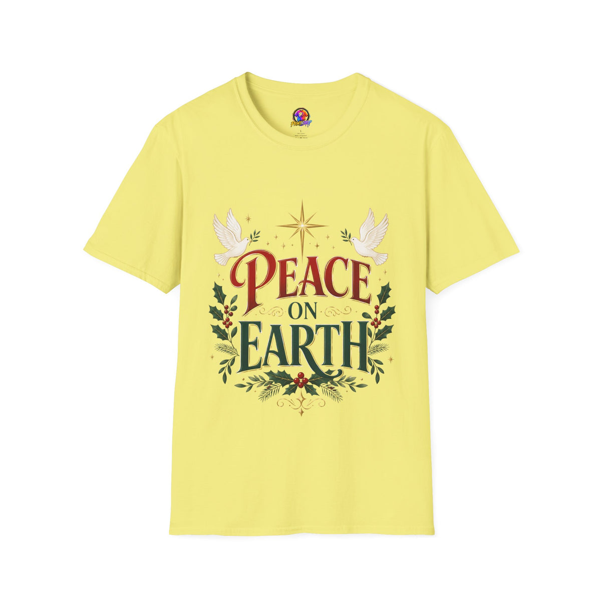 Peace on Earth T-Shirt — Holiday Dove & Star Christmas Tee