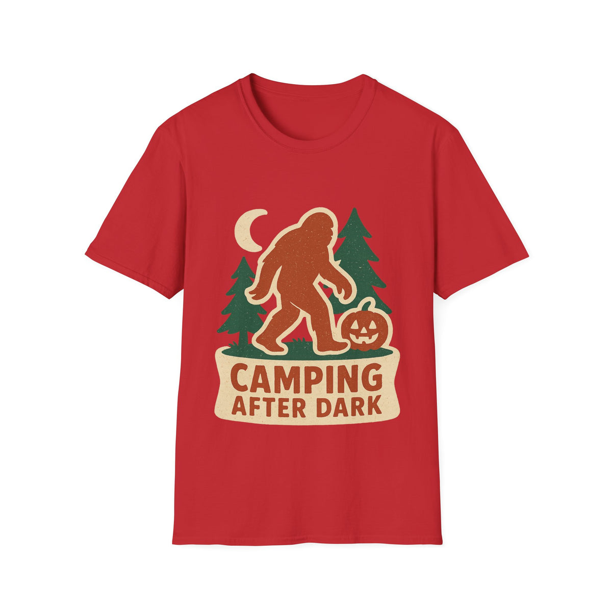 Camping After Dark T‑Shirt — Retro Bigfoot Camp Graphic Tee - Trending Now - August 2026
