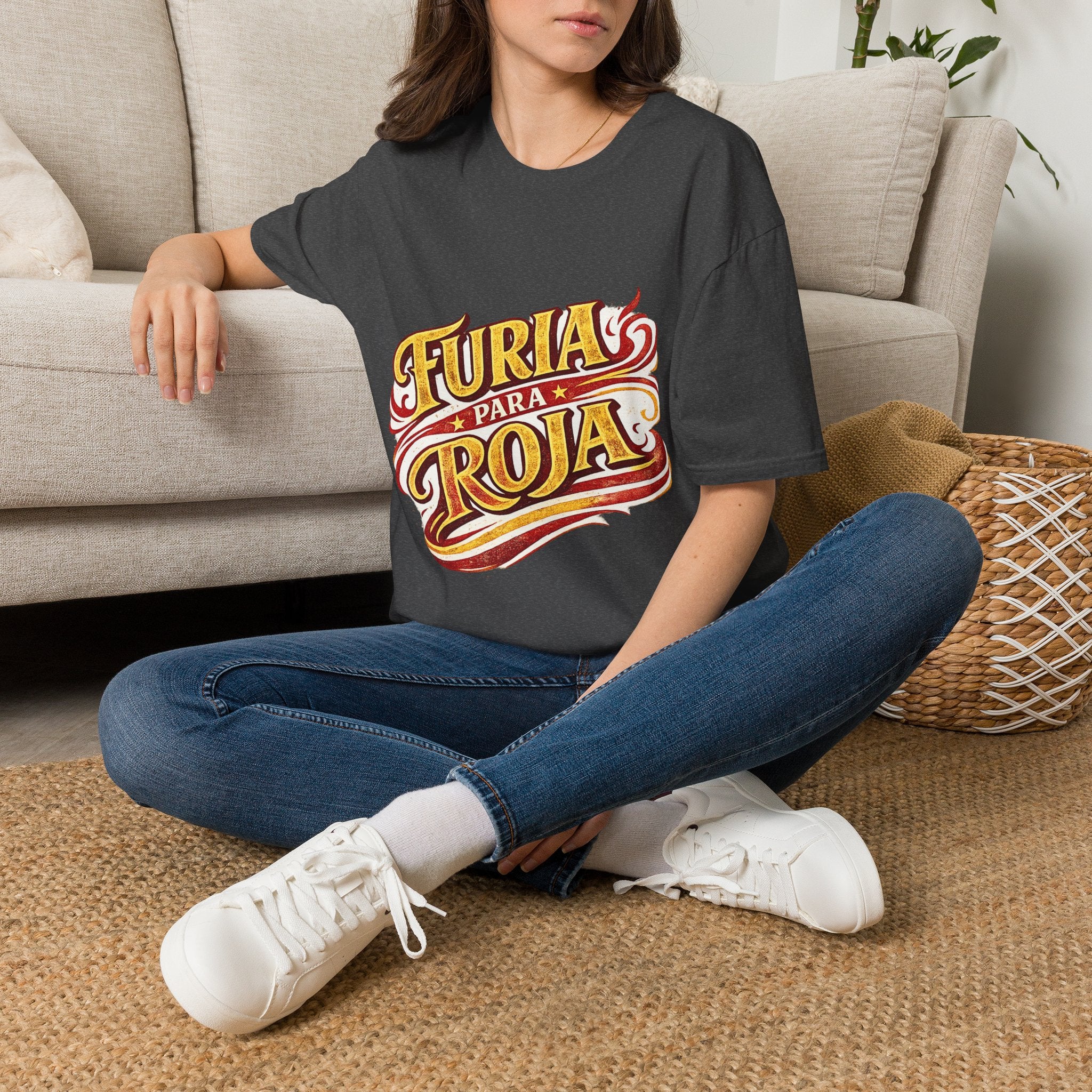 Spain Furia Para Roja T-Shirt — Vintage Flame Spanish Pride Soccer Tee