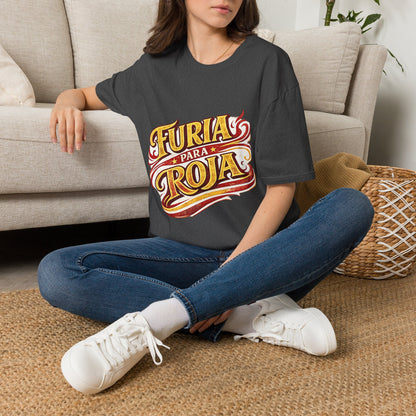 Spain Furia Para Roja T-Shirt — Vintage Flame Spanish Pride Soccer Tee