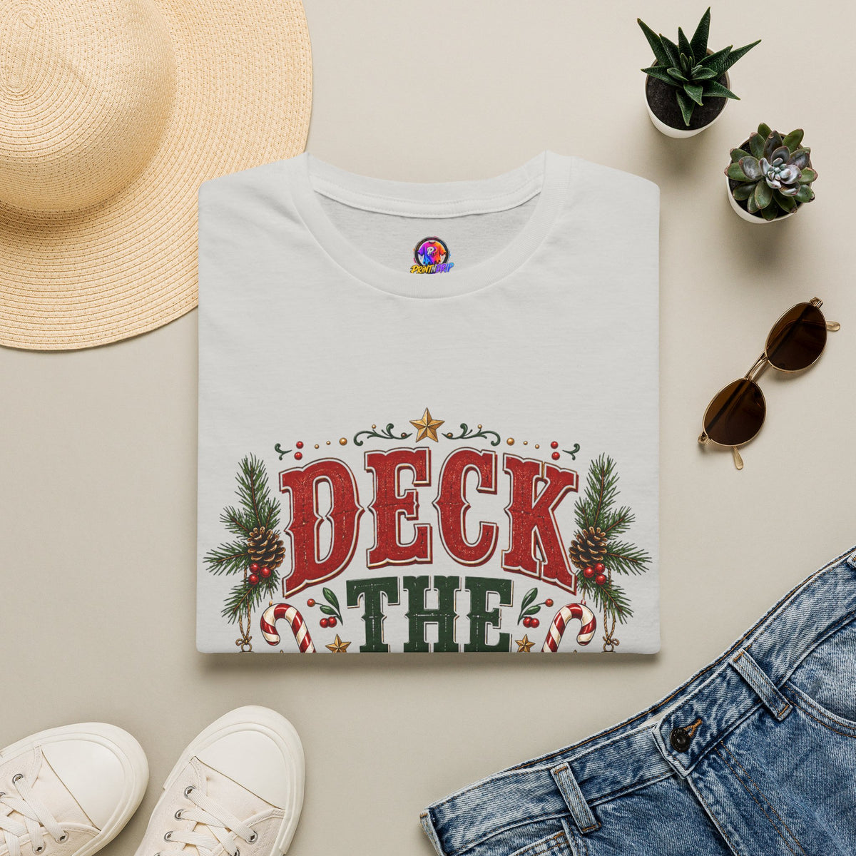 Deck the Halls Y'All T-Shirt — Festive Christmas Holiday Tee
