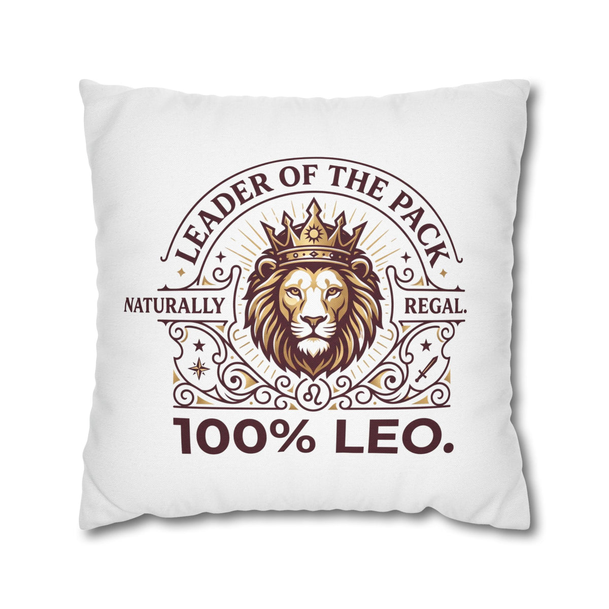 Leo Zodiac Leader Of The Pack Spun Polyester Square Pillowcase