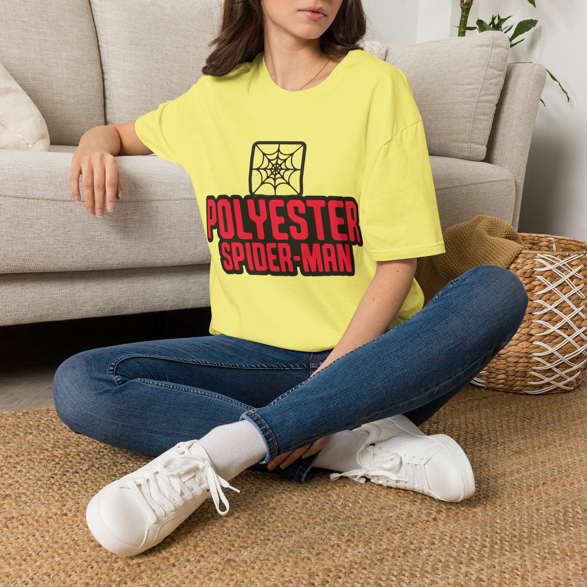 Spider-Man Polyester Graphic Tee — Bold Retro Logo Spiderweb T-Shirt - Trending Now - August 2026