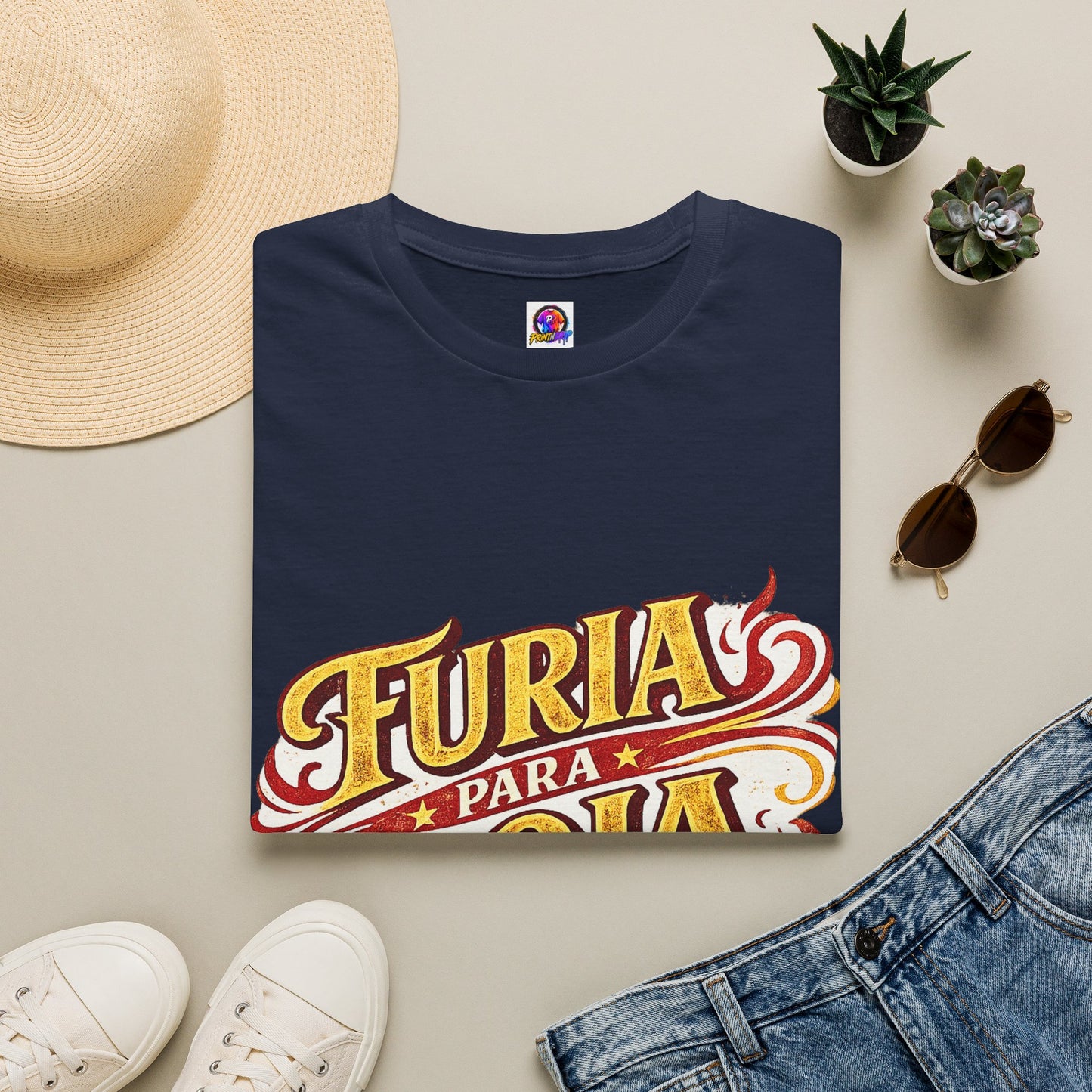 Spain Furia Para Roja T-Shirt — Vintage Flame Spanish Pride Soccer Tee