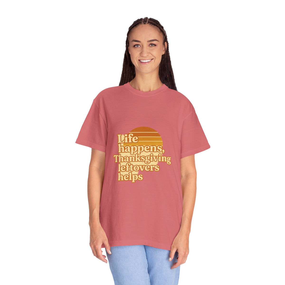 Thanksgiving Leftovers T-Shirt — “Life Happens, Thanksgiving Leftovers Helps” Retro Tee - Trending Now - October 2026