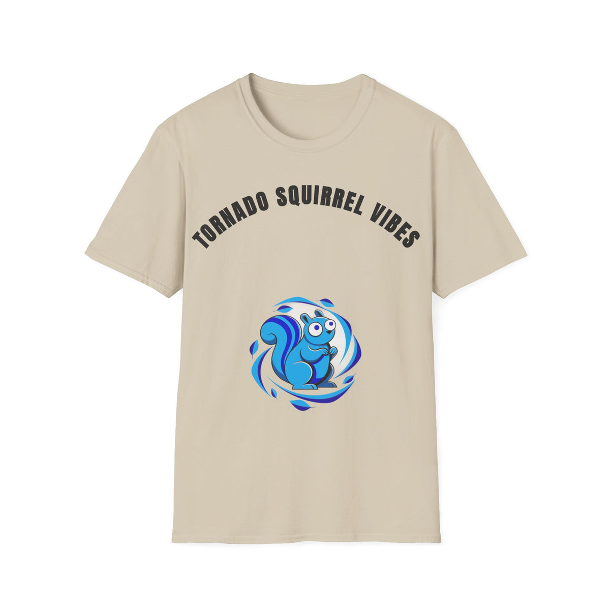 T-Shirt — "Tornado Squirrel Vibes" Graphic Tee | Cute Whimsical Squirrel Swirl Design - Trending Now - September 2026