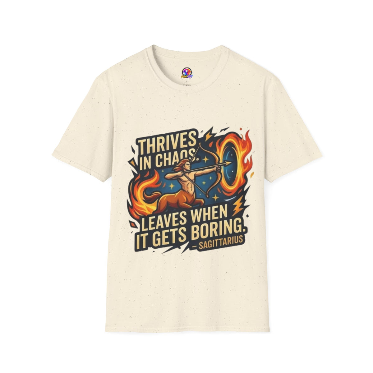 Sagittarius Archer T‑Shirt — "Thrives in Chaos" Zodiac Fire Sign Tee