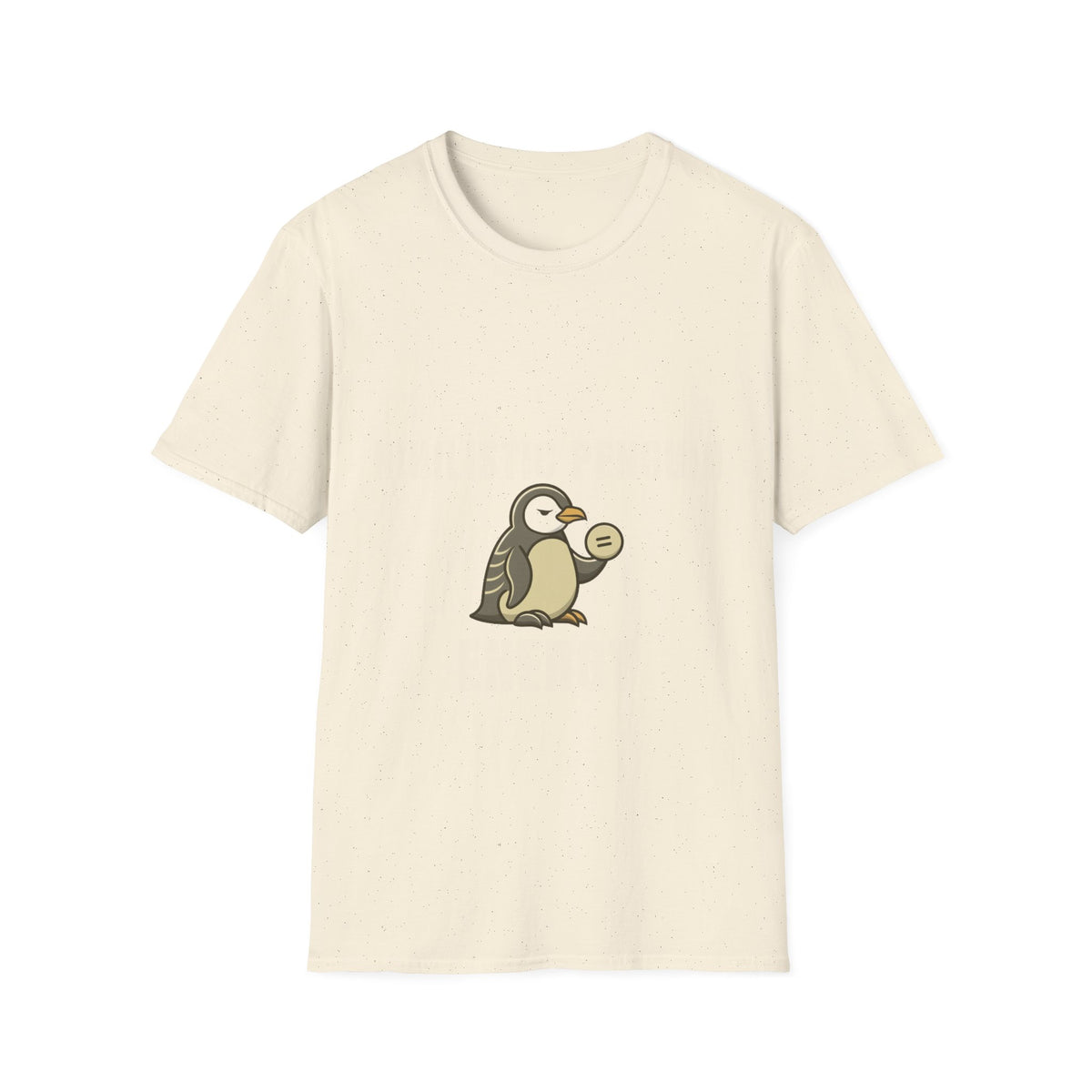 Penguin Coin Graphic T-Shirt — Cute Minimalist Penguin Holding Coin Tee - Trending Now - September 2026