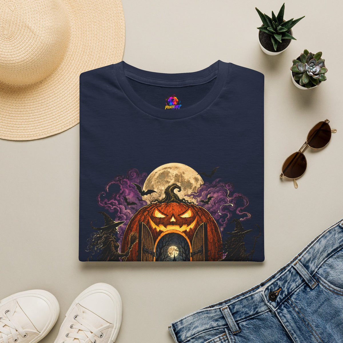 Halloween The Moon Is Full Unisex Softstyle T-Shirt