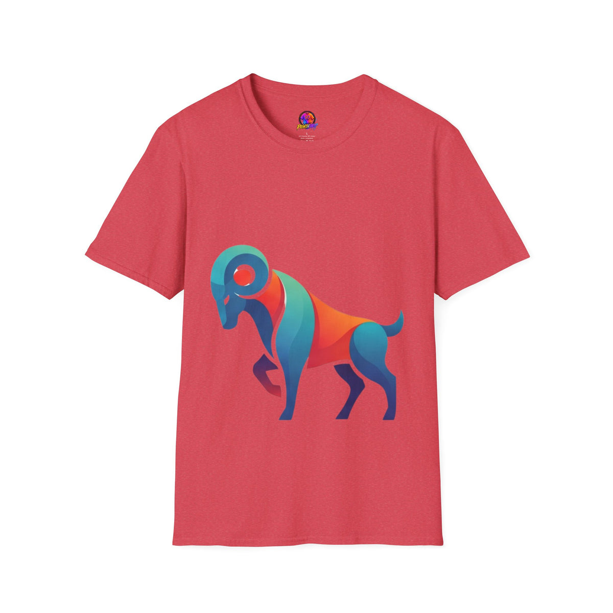 Ram Graphic T-Shirt — Colorful Geometric Sheep/Goat Art