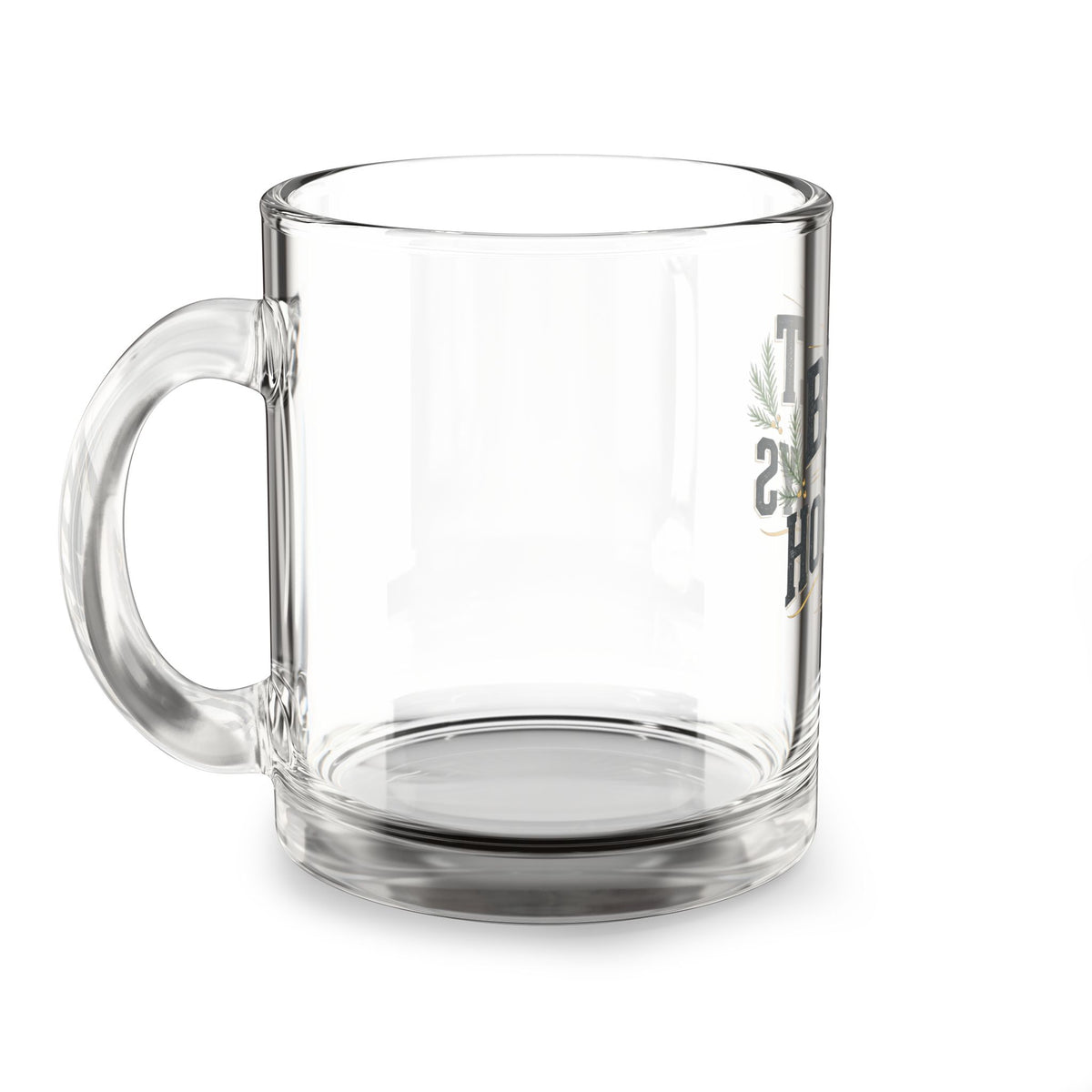 Christmas Glass Mug  Built for the Holidays Glass Mug – 10oz Festive Whiskey/Coffee Tumbler Gift