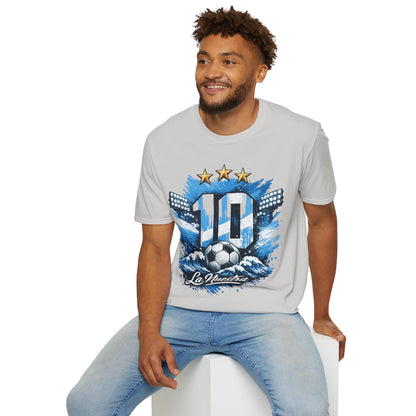 Argentina Soccer Fan T-Shirt — 'La Nuestra' #10 Jersey Design