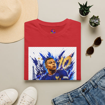 France Mbappé Soccer T-Shirt — #10 Blue Action Portrait Tee