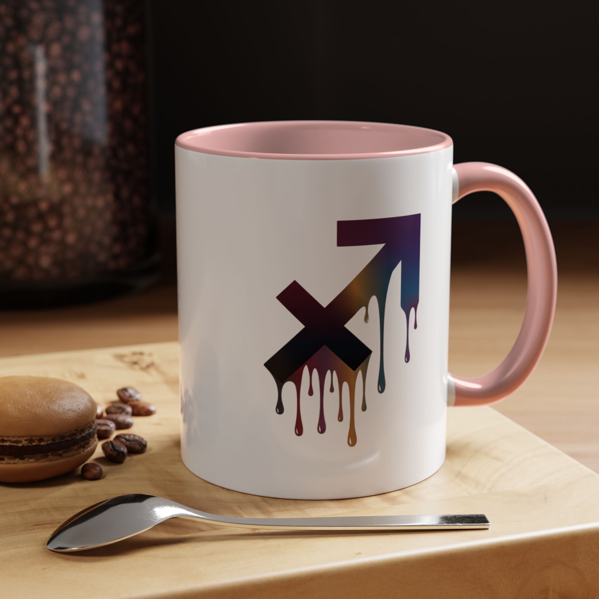 Sagittarius Drip Accent Coffee Mug — Zodiac Archer Horoscope Gift