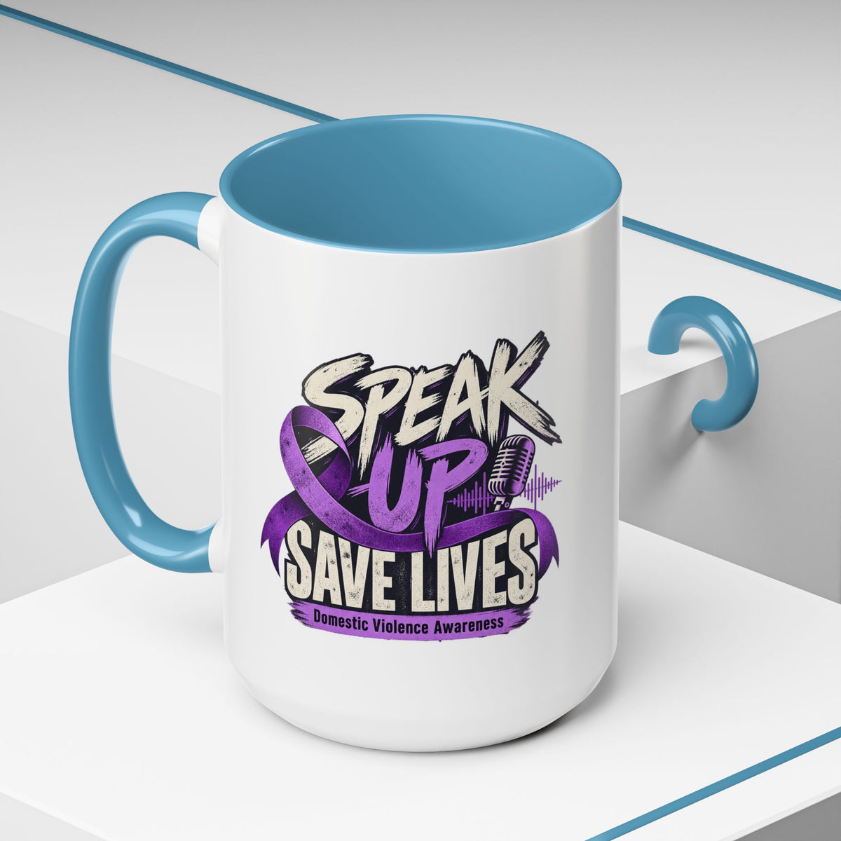 Speak Up Save Lives Domestic Violence Awareness Coffee Mug