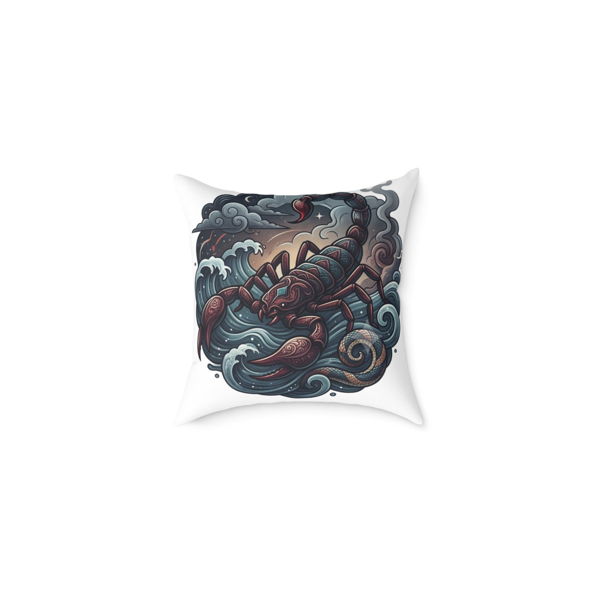 Scorpio Zodiac Square Poly Canvas Pillow