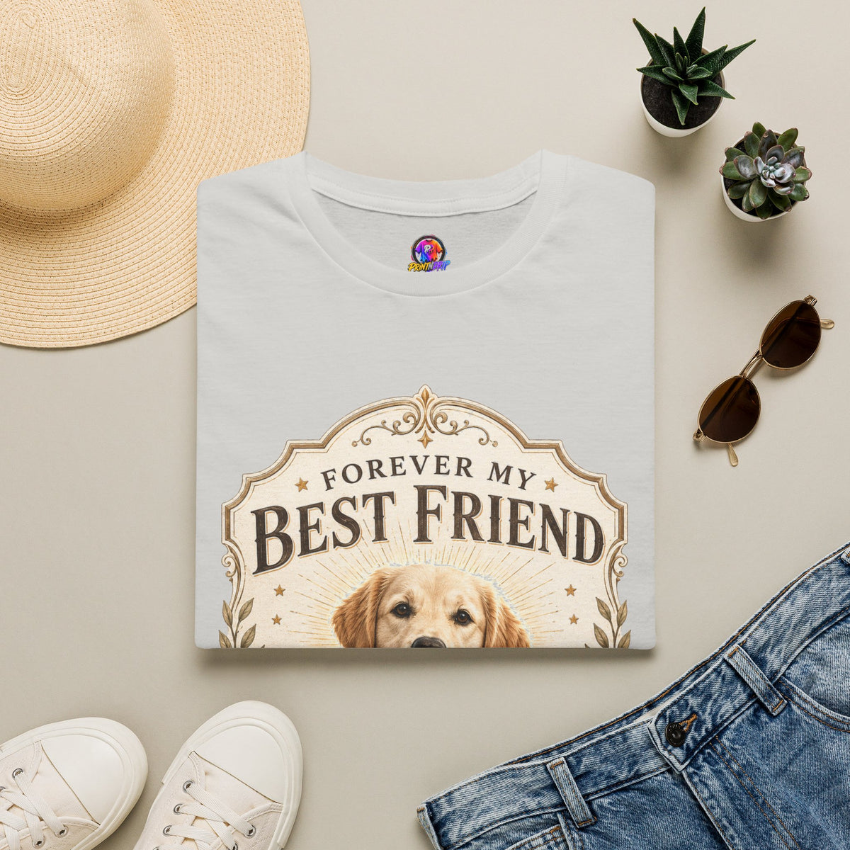Forever My Best Friend Dog T-Shirt — Personalized Pet Tribute Tee