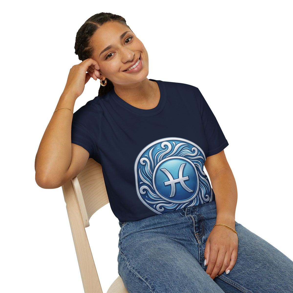 Pisces Zodiac T-Shirt – Blue Water Sign Astrology Tee
