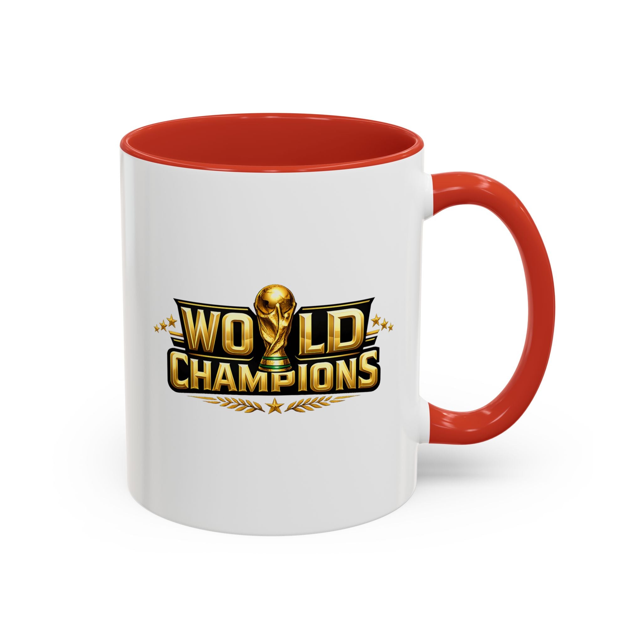 World Champions Accent Coffee Mug – Gold Trophy Sports Fan