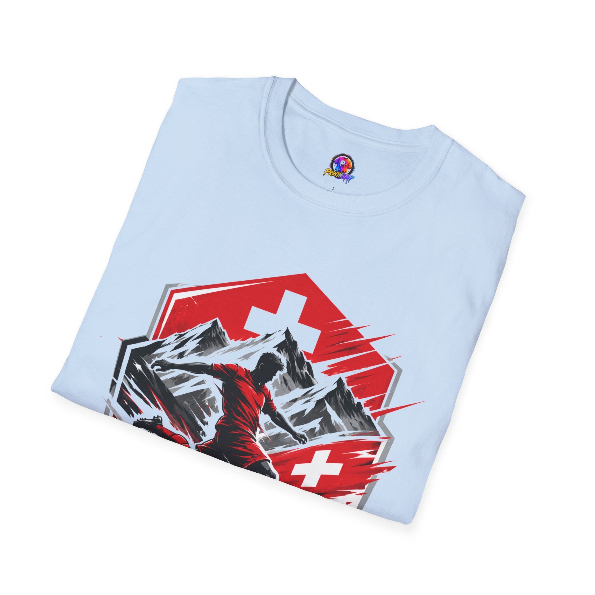 Switzerland Alpine Strike T‑Shirt – Swiss Mountain Ski & Snowboard Graphic