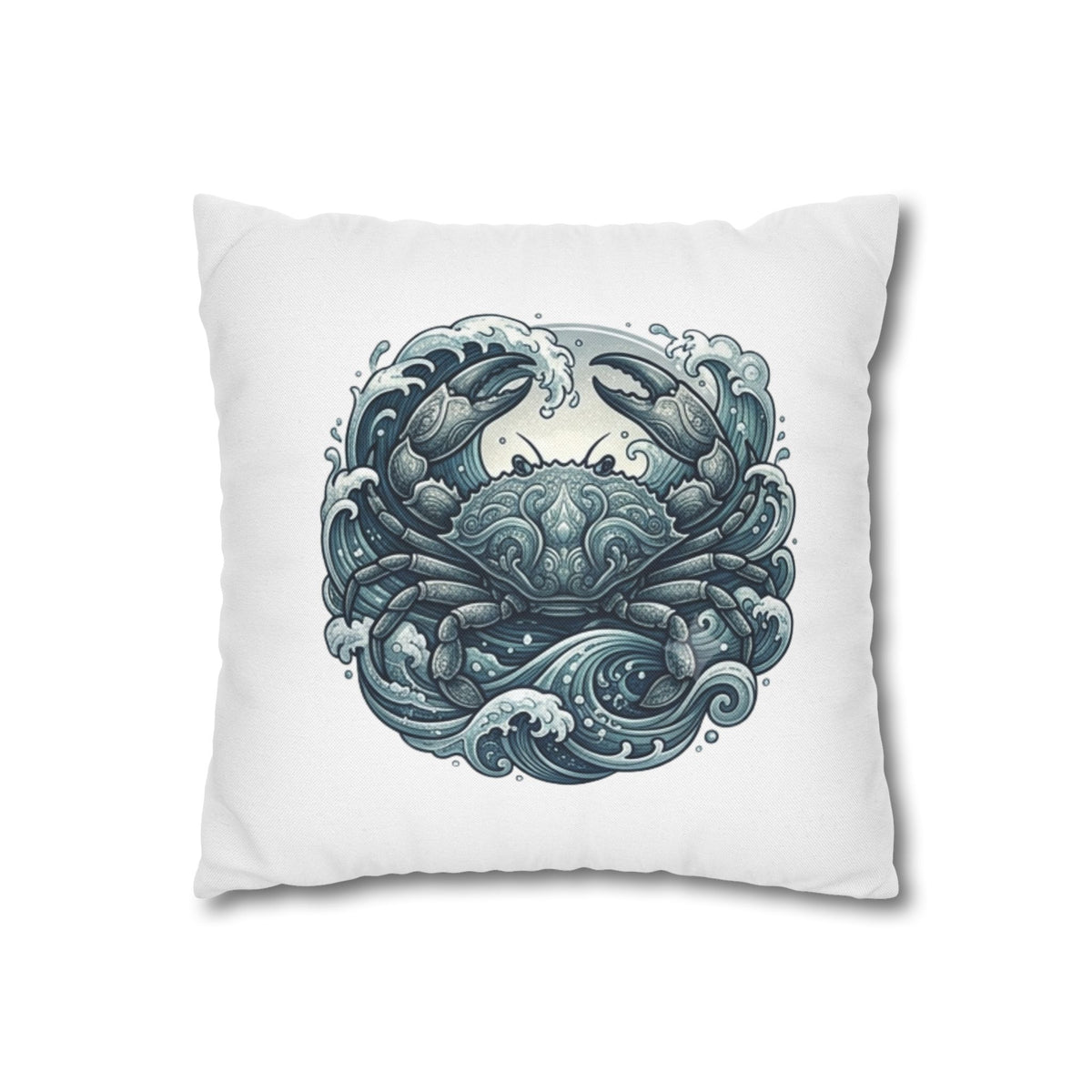 Cancer Zodiac Ocean Crab Decorative Pillowcase — Nautical Coastal Accent