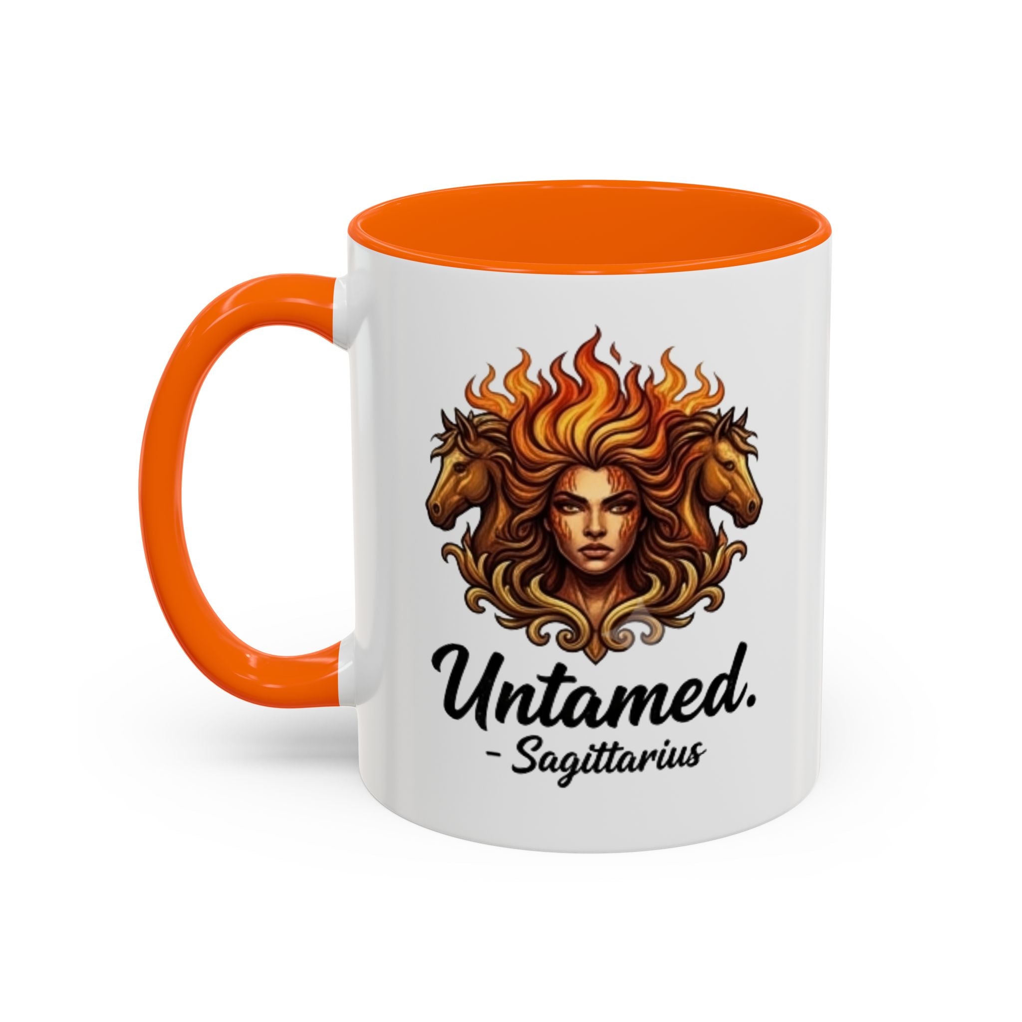 Untamed Sagittarius Coffee Mug — Zodiac Archer Accent Mug (11 oz)