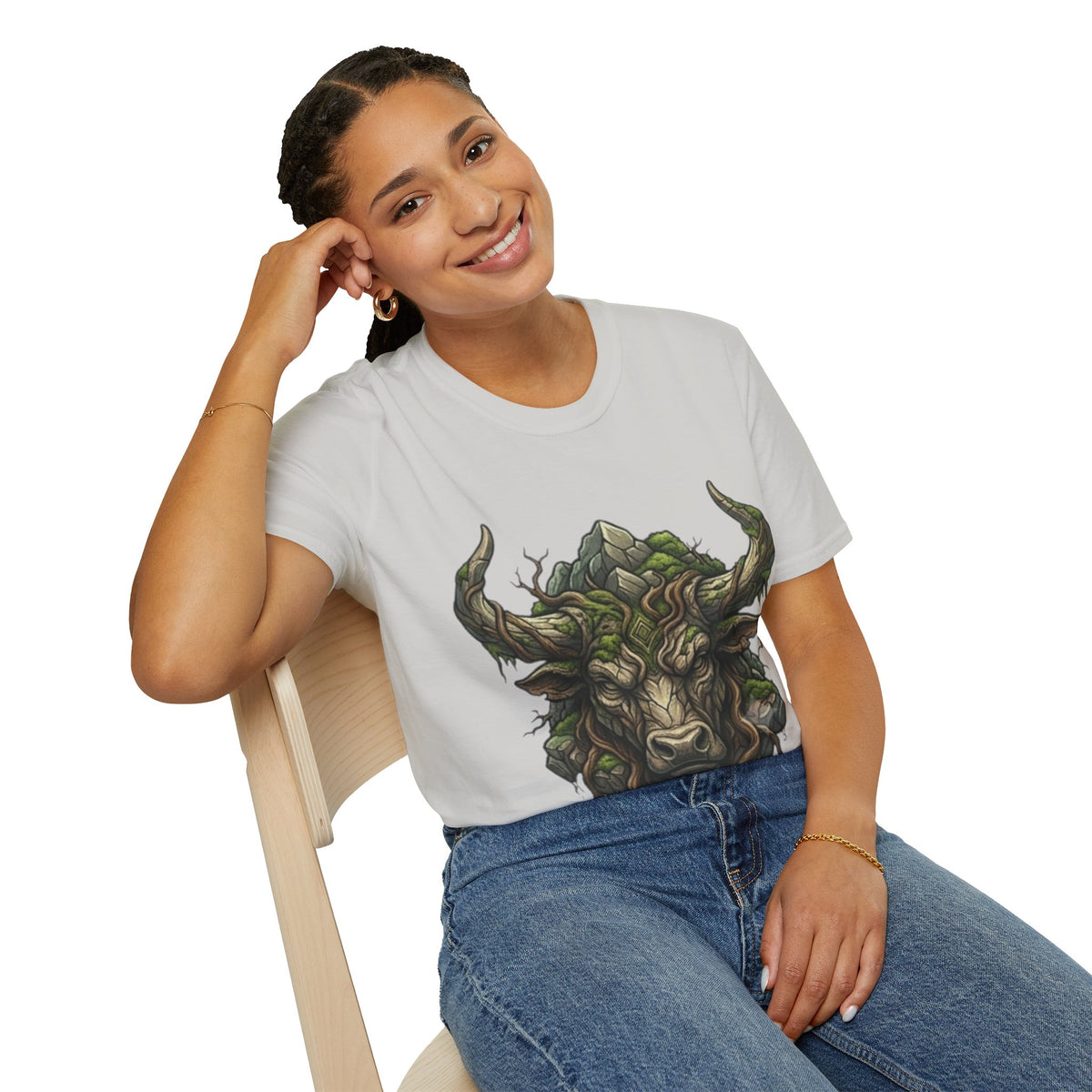 Taurus Greenman Bull T-Shirt — Nature Spirit Woodland Bull Graphic Tee