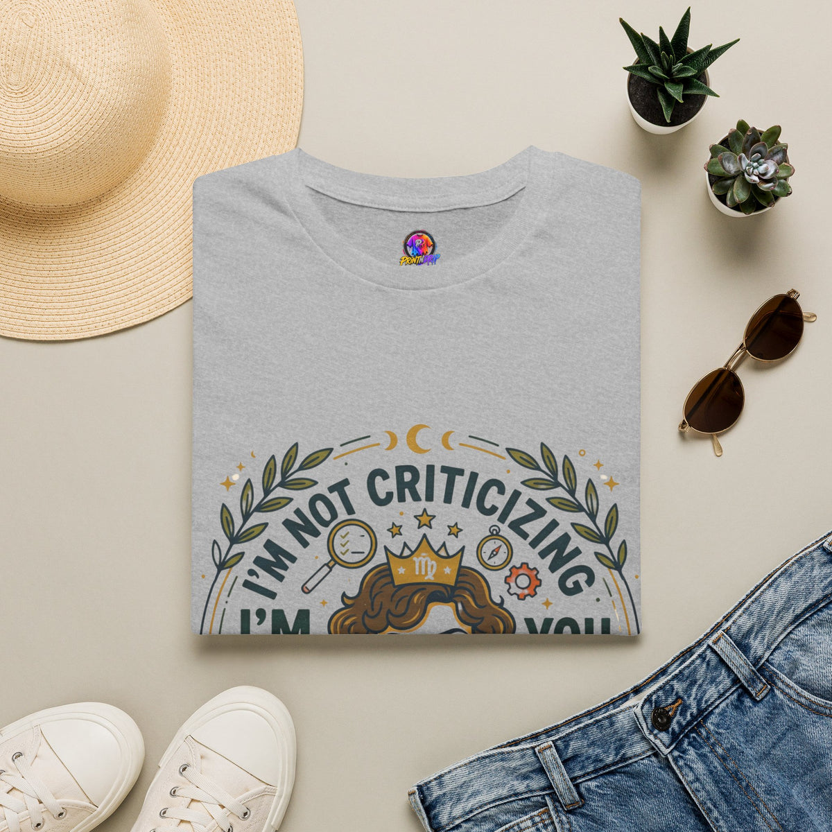 Virgo Zodiac T-Shirt — “I’m Not Criticizing, I’m a Virgo (Okay, Maybe a Little)”