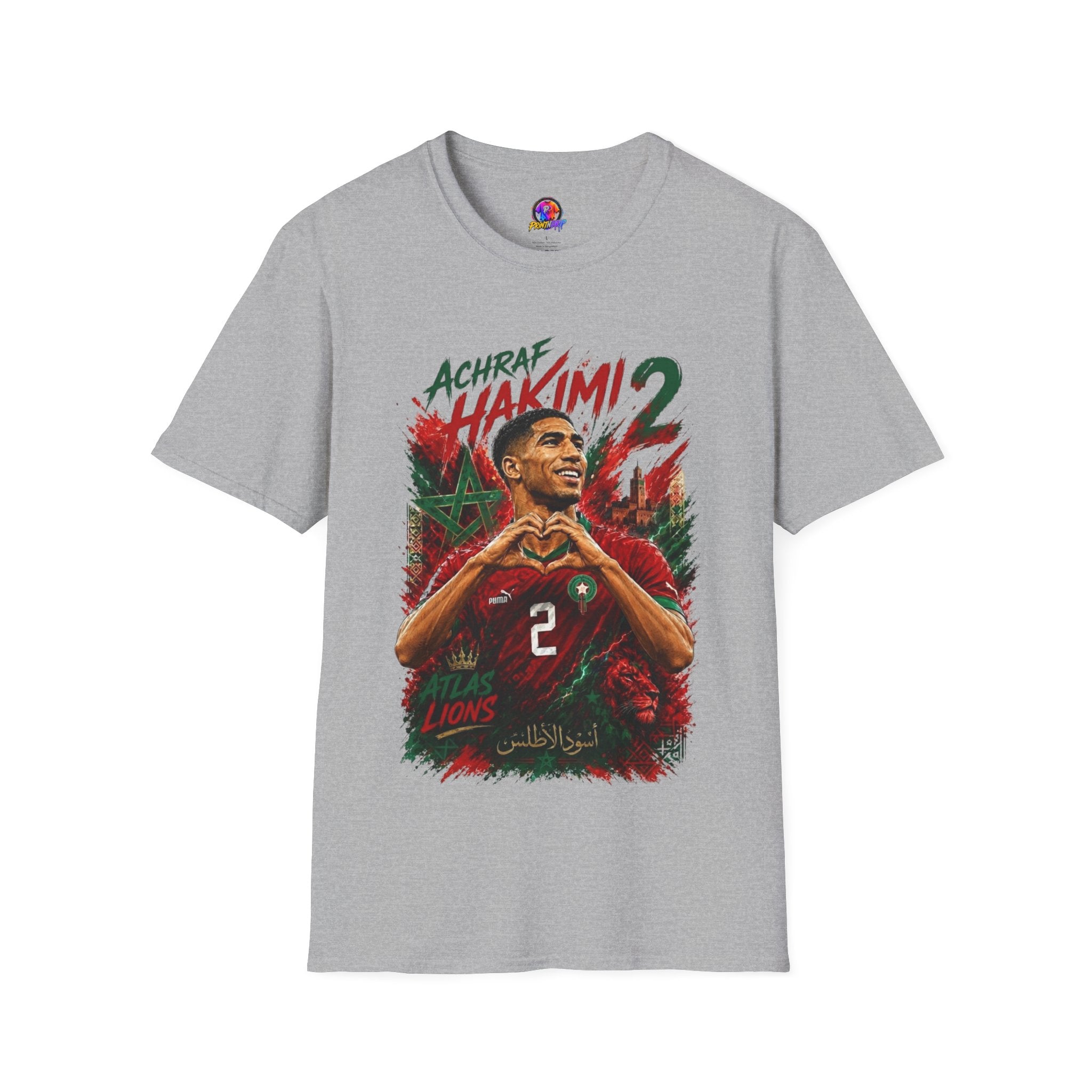 Achraf Hakimi #2 Soccer T-Shirt — Morocco Football Fan Tee