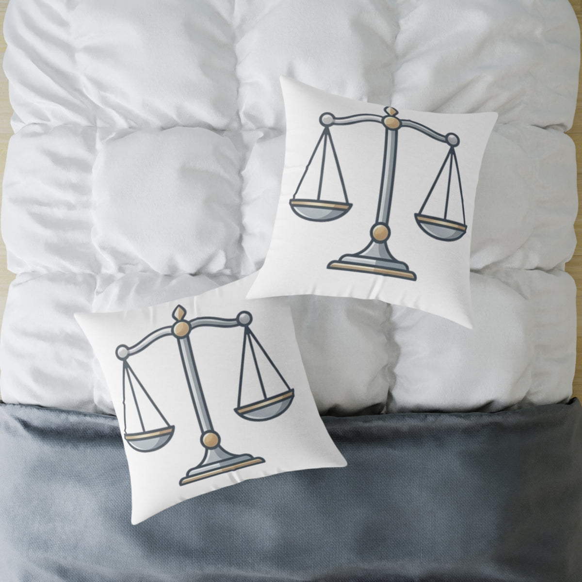 Balance Zodiac Libra Astrological Square Poly Canvas Pillow