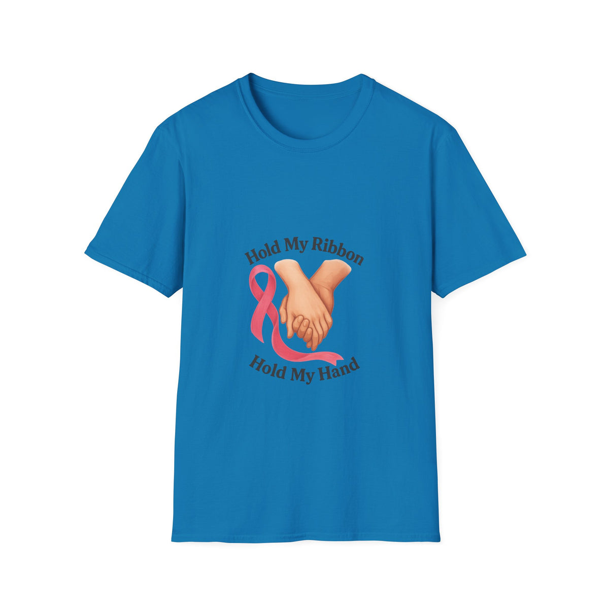 Breast Cancer Support T-Shirt — “Hold My Ribbon Hold My Hand” - Trending Now - October 2026