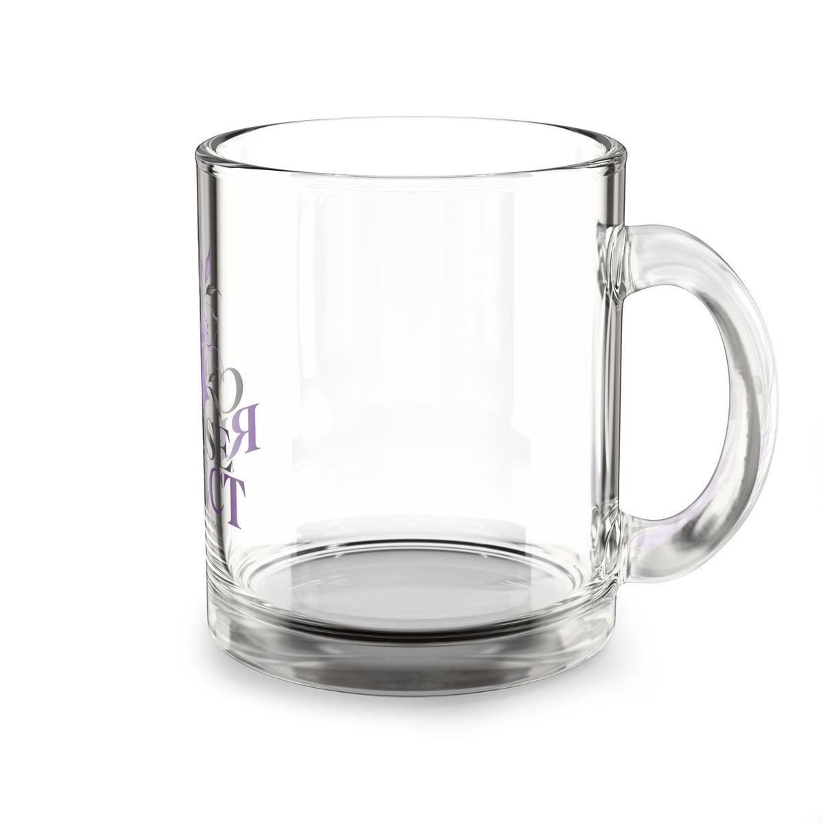 Choose Respect Purple Ribbon Domestic Violence Awareness Glass Mug