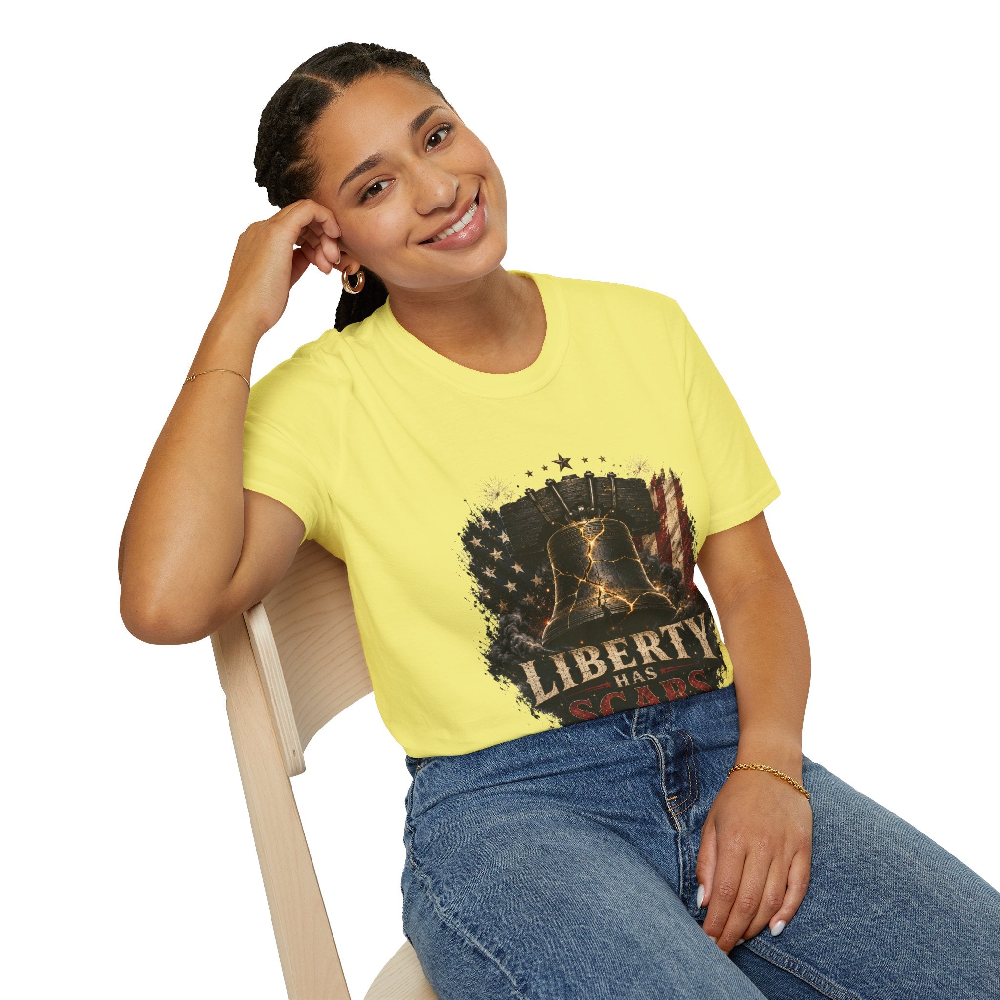 Liberty Has Scars T-Shirt — Vintage Liberty Bell Patriotic Tee
